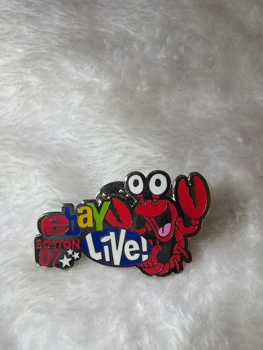 2007 eBay Live Boston Convention Lobster Enamel Lapel Pin Collectible